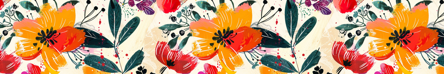Orange Floral - Ready to Ship